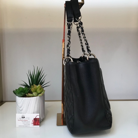 Authentic Chan GST Black Silver Hardware - Picture 4 of 8